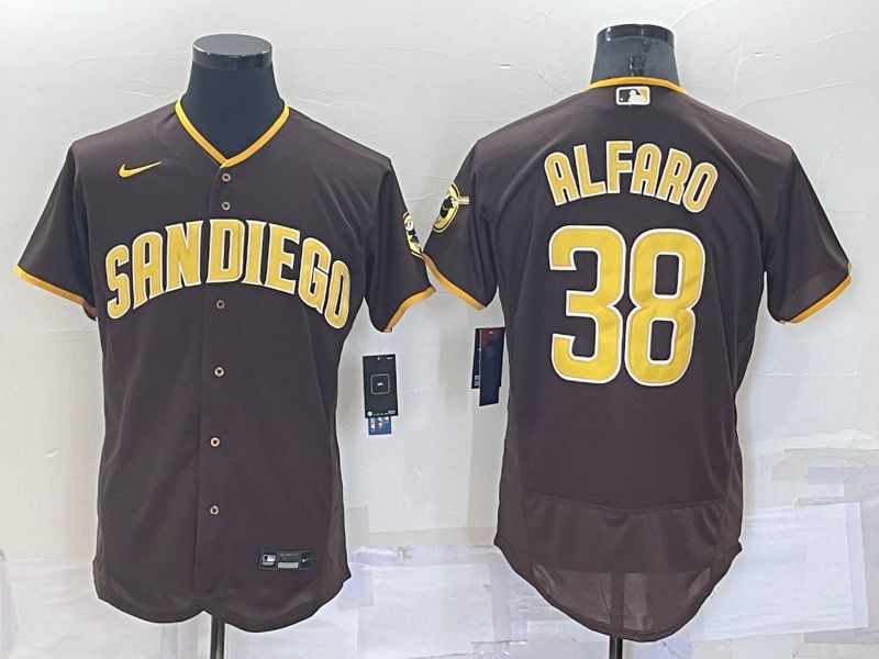 Men San Diego Padres #38 Alfaro brown Elite Nike 2022 MLB Jersey->san diego padres->MLB Jersey